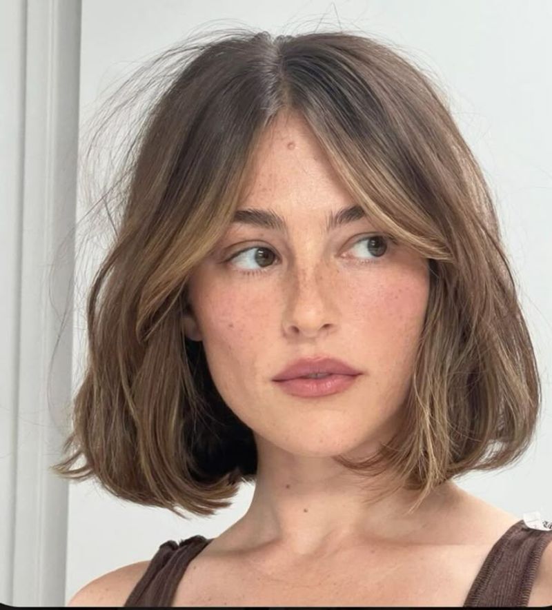 French Bob with Curtain Bangs