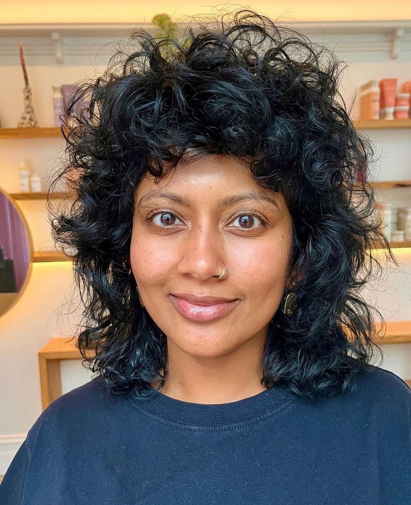 Curly Wolf Cut
