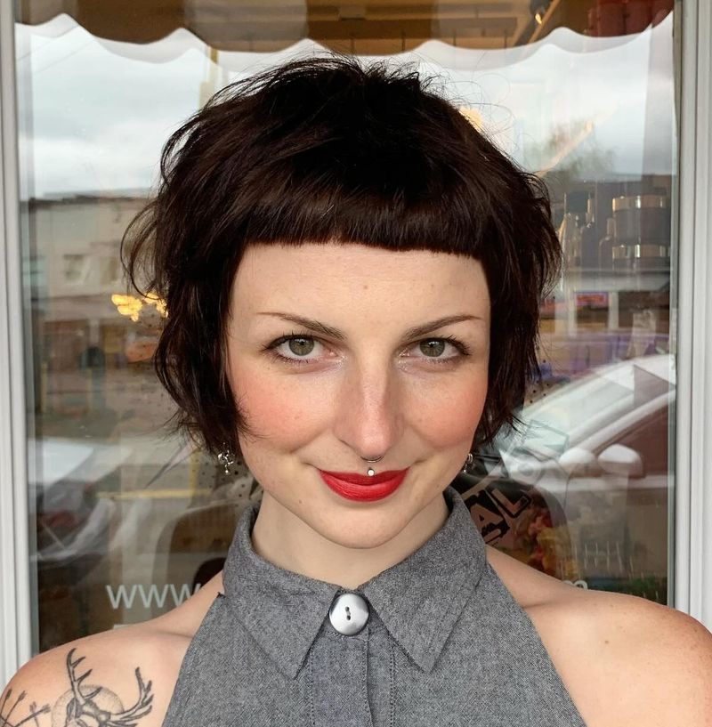 Blunt Cut with Micro Fringe