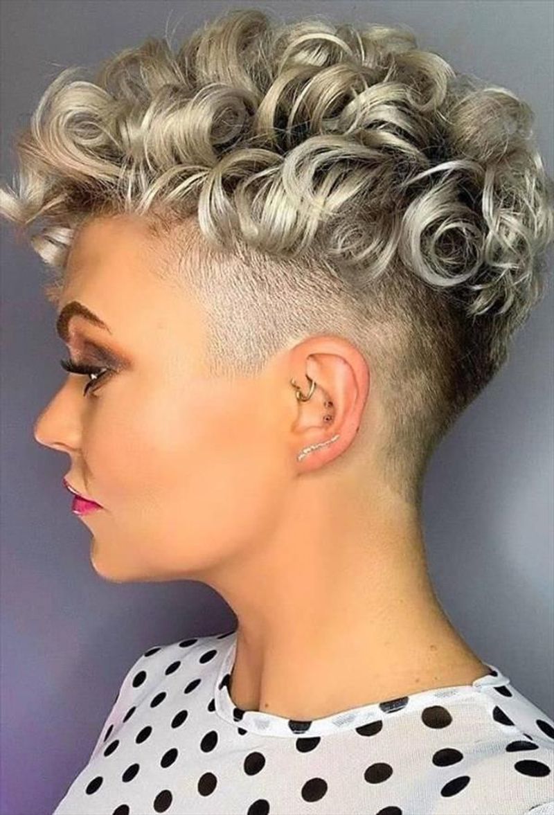 Curly Undercut Pixie