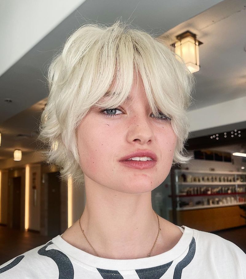 Severe Center-Parted Pixie
