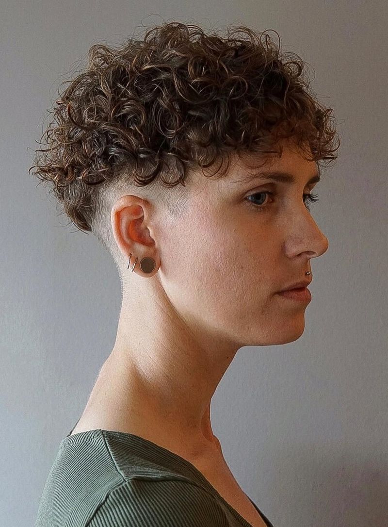 Curly Bowl Cut with Rounded Fringe