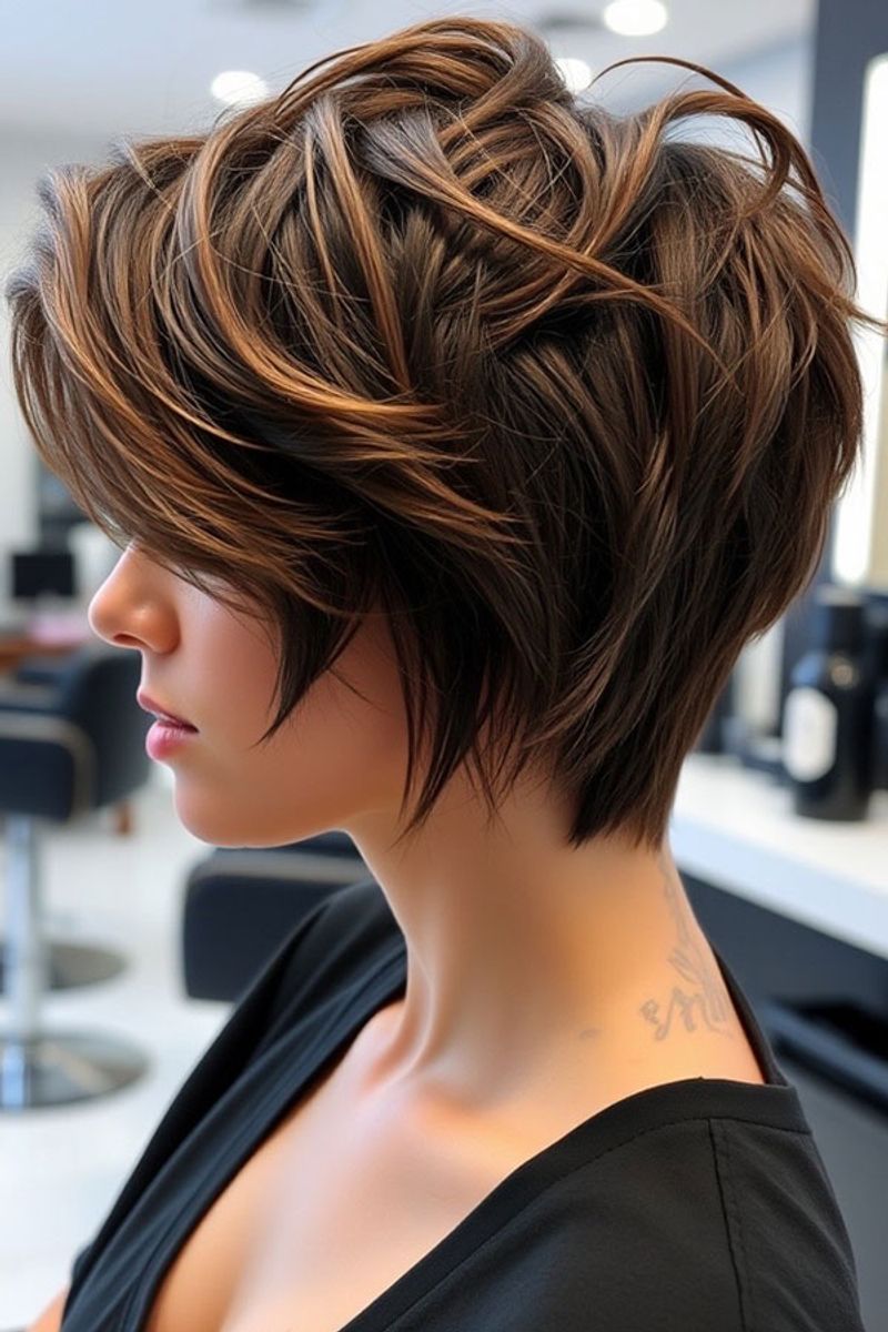 Pixie Bob con plumas
