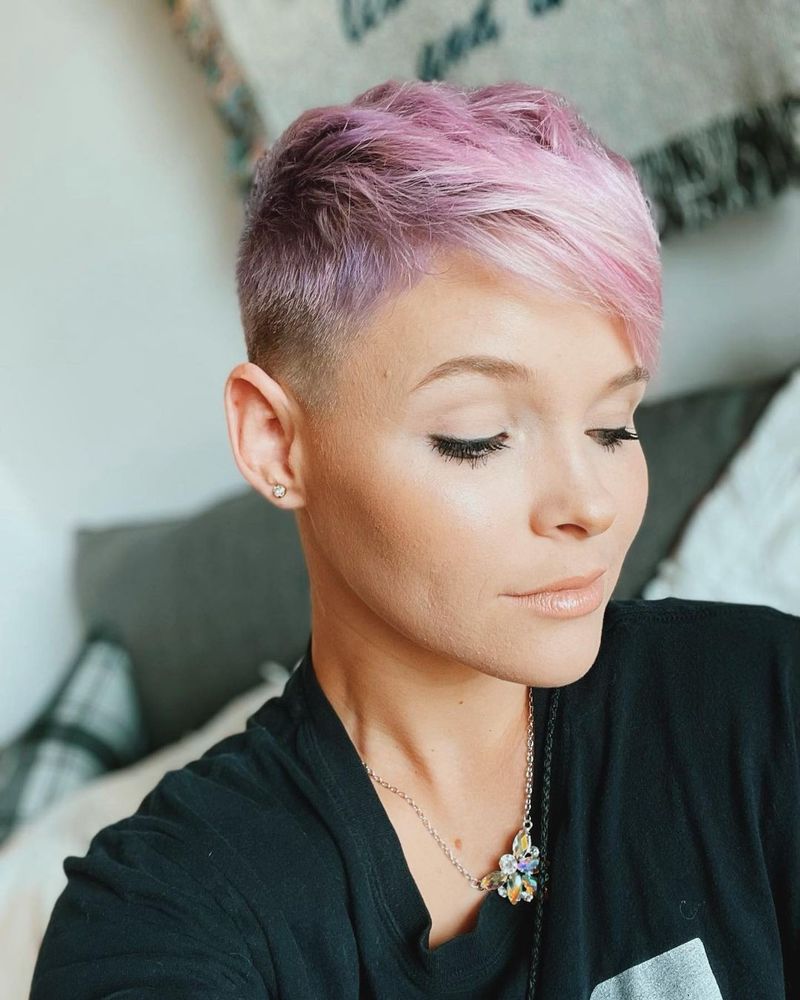 Undercut Pixie with Color Splash