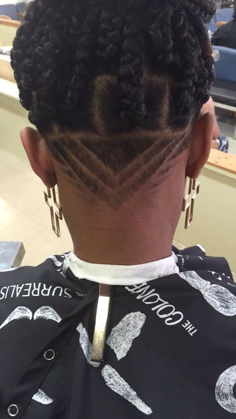 Bold Undercut with Geometric Design