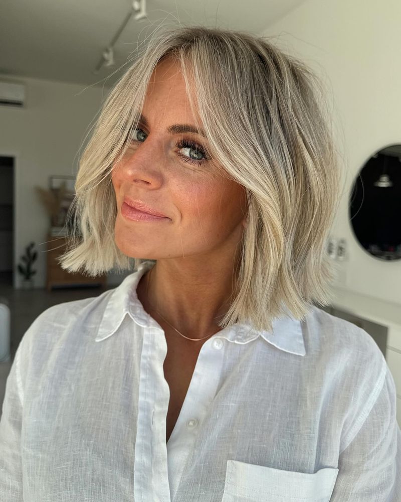 Blunt Bob With Hidden Layers