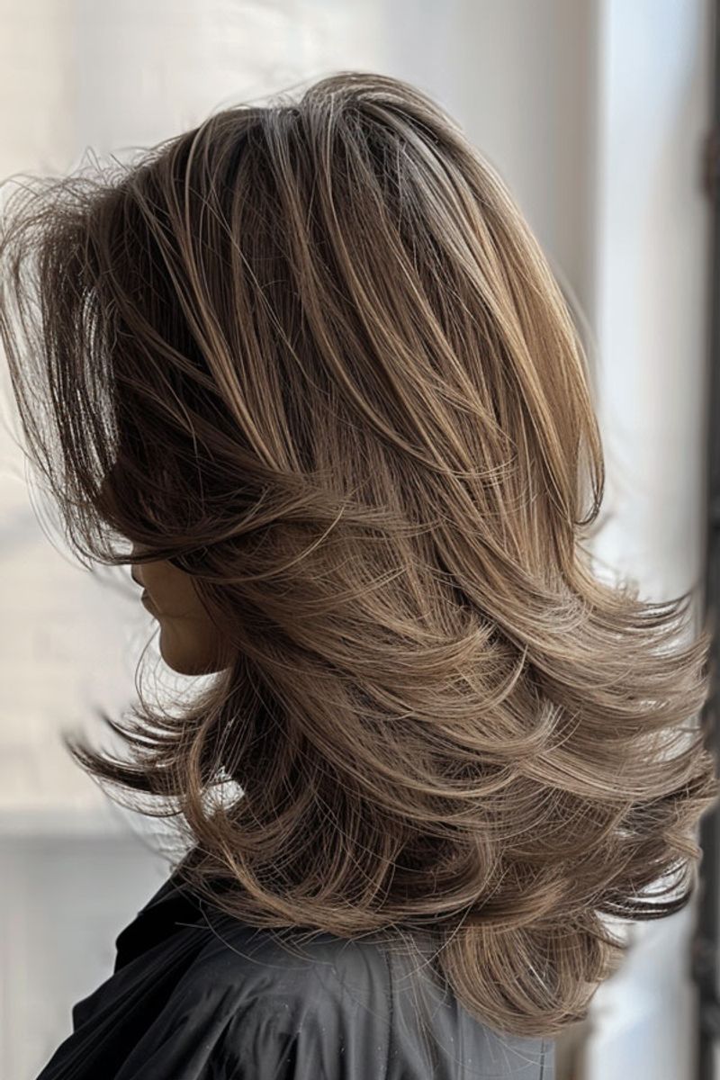 Feathered Mid-Length Cut