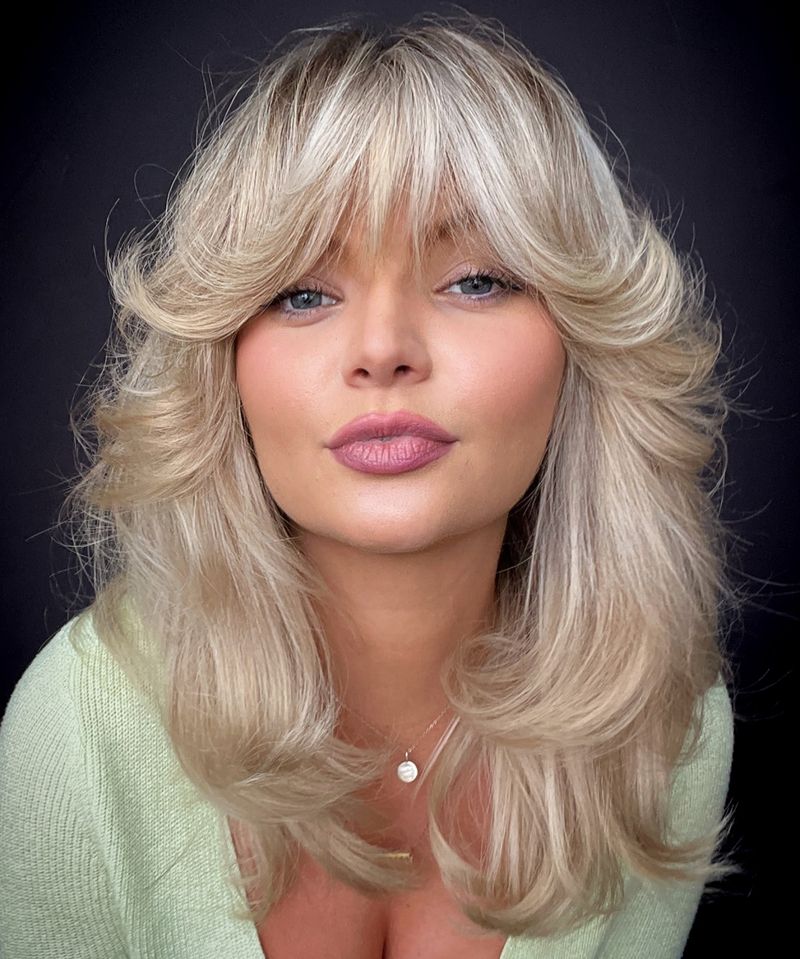 Feathered Bangs with Flipped Ends