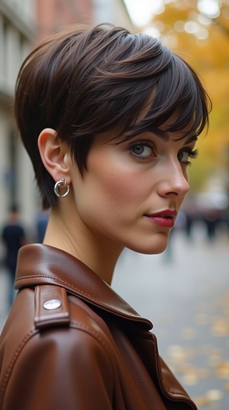 Side-Swept Pixie for Oblong Faces
