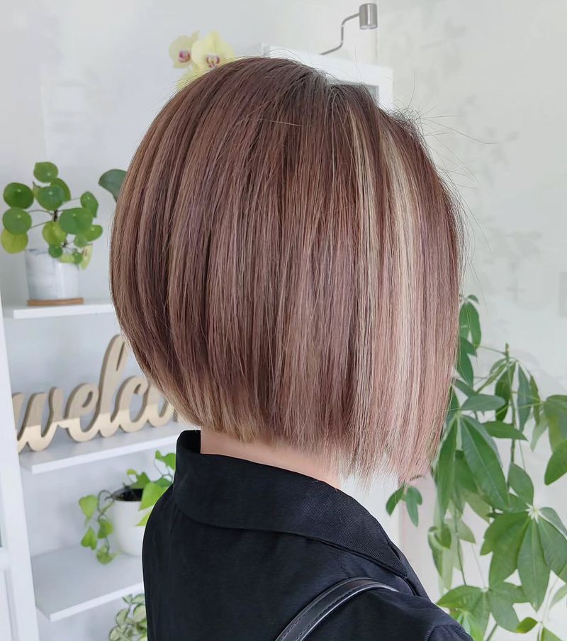 Angled Bob with Subtle Highlights