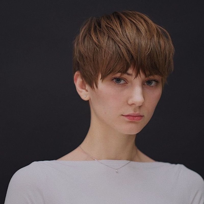 Soft Rounded Pixie for Thick Hair