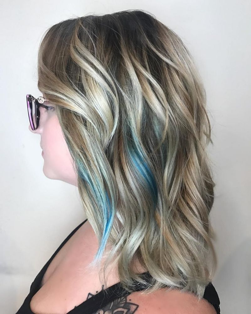 Layered Mid-Length with Peek-a-Boo Color