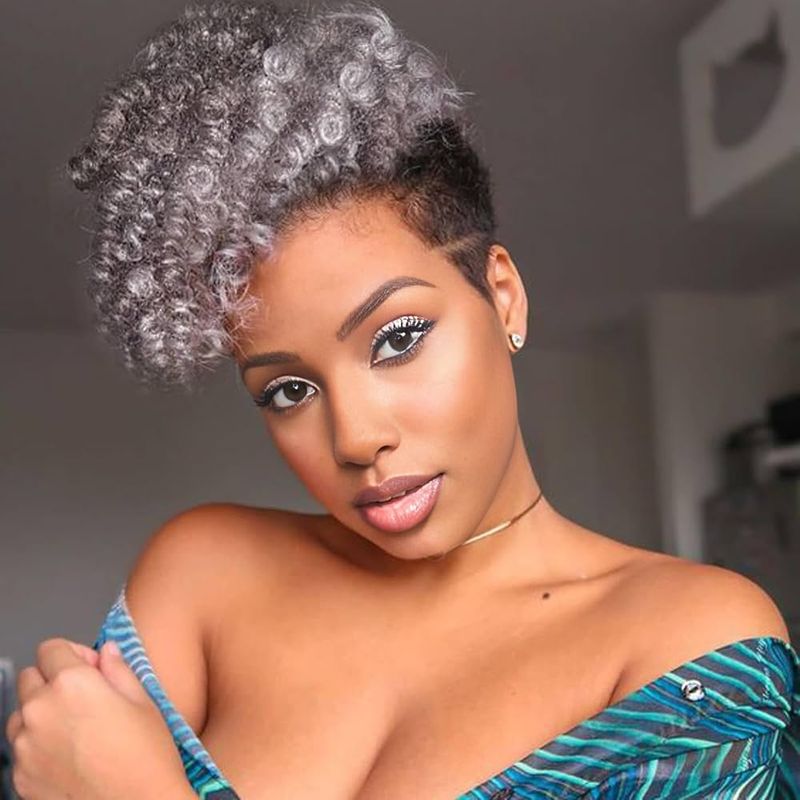 Braided Pixie with Silver Highlights
