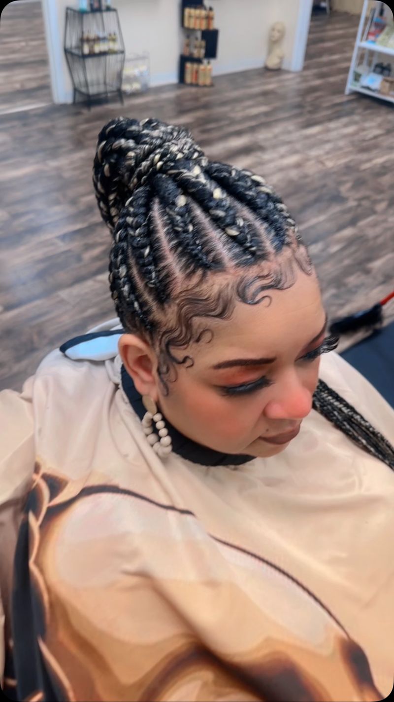 Cornrow Braided Pony