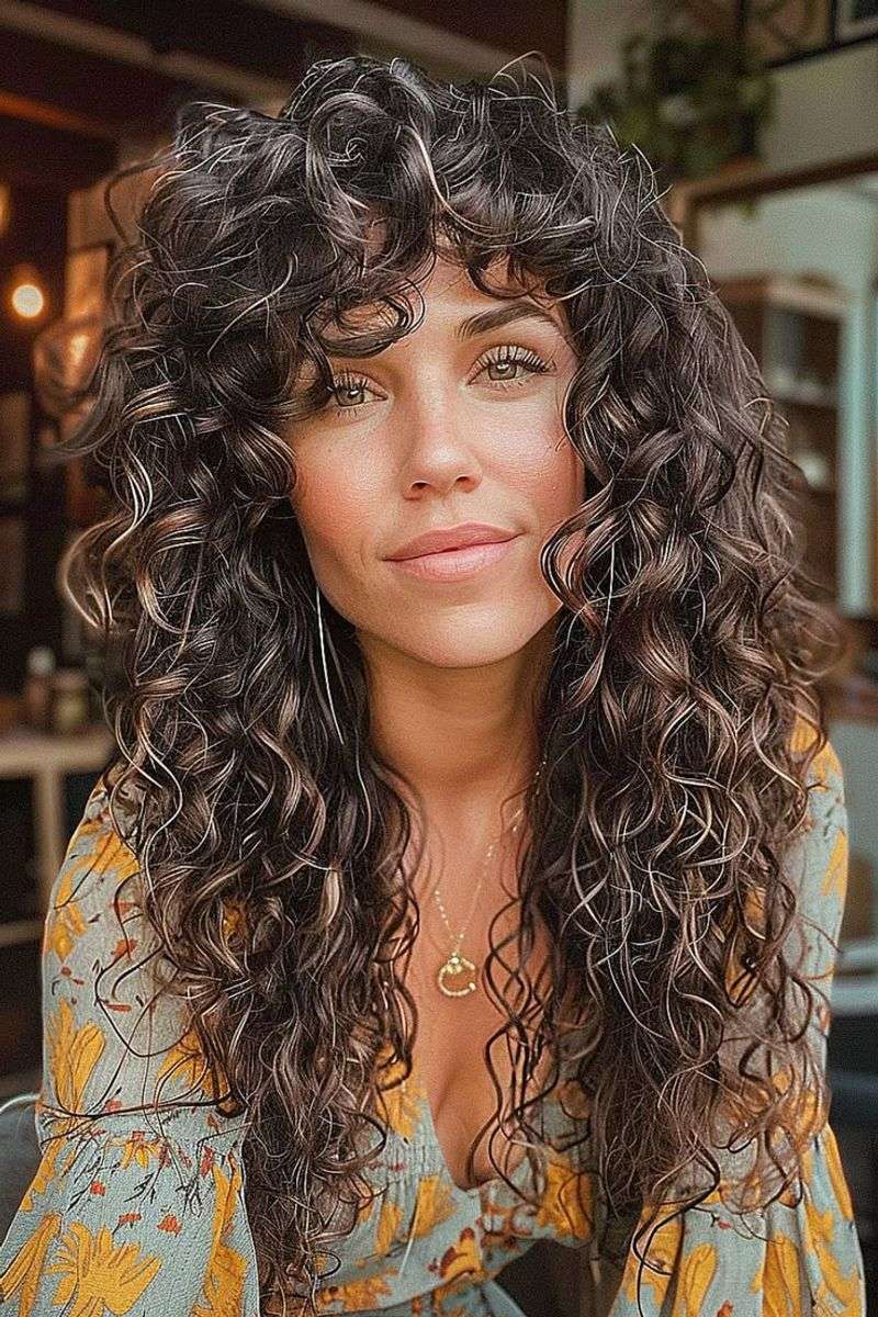 Curly V-Cut Shag