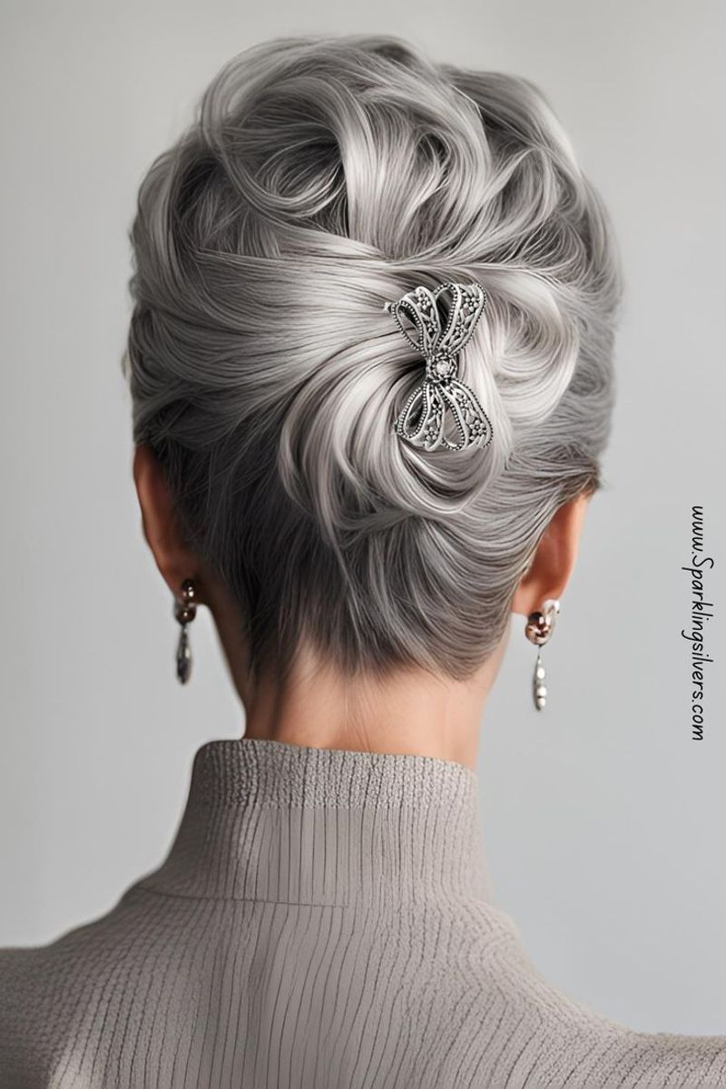 Classic Gray Chignon