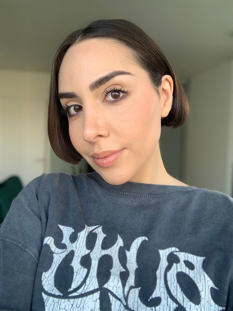 Blunt Bob with Curved Heavy Bangs
