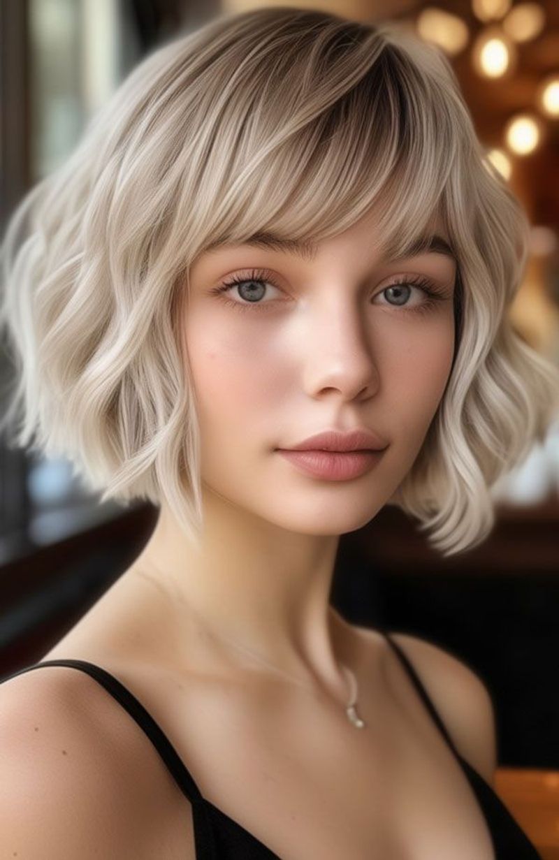 Textured Bob with Micro-Fringe
