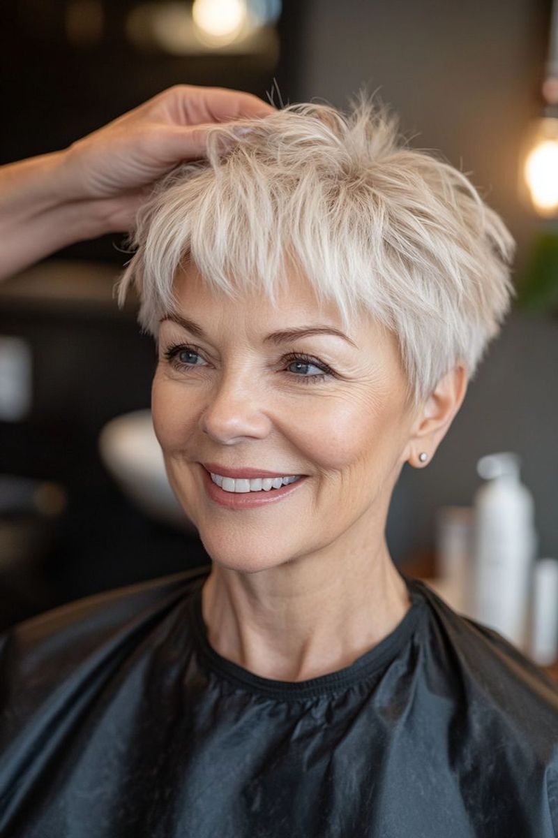Brushed-Back Pixie