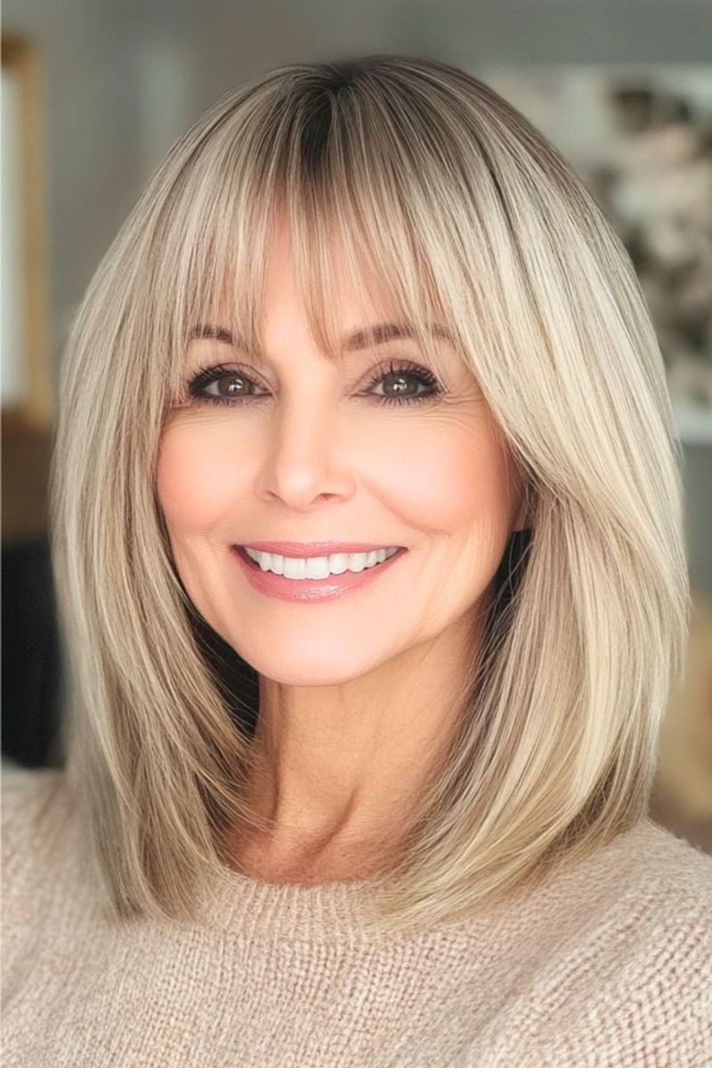 Graduated Lob with Face-Framing Layers