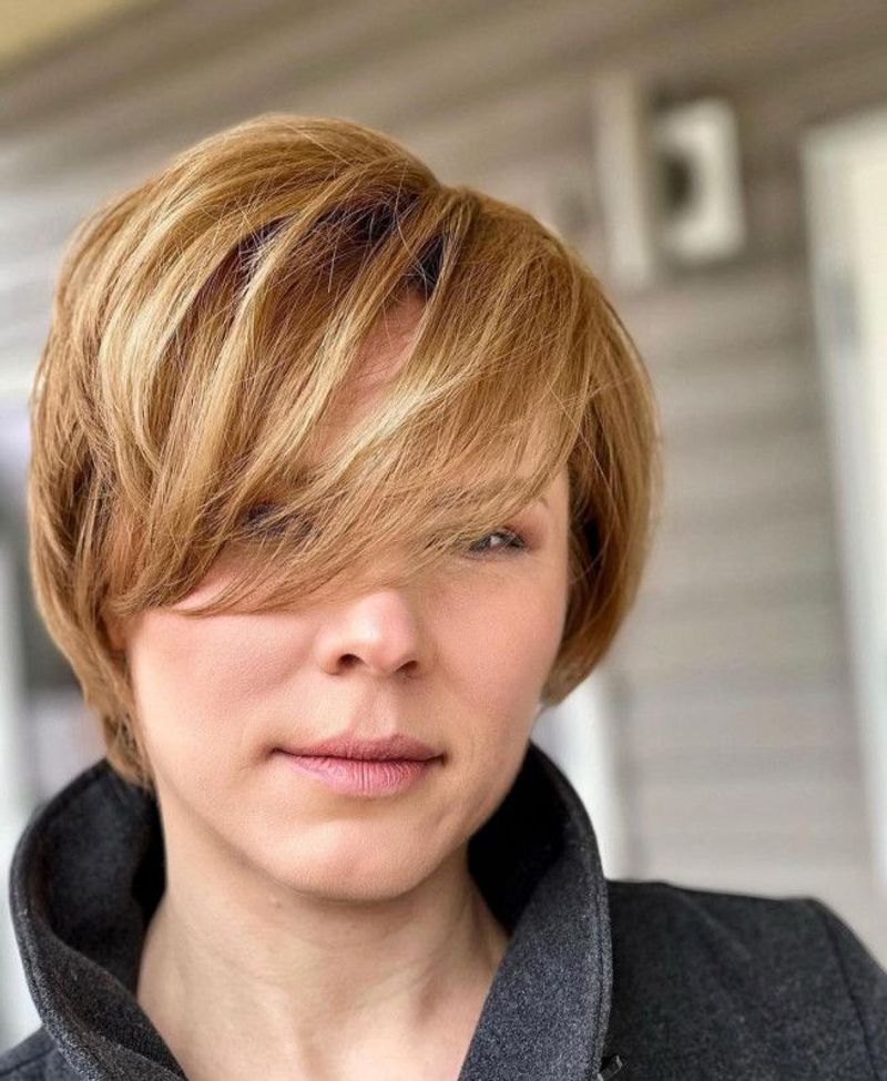 Pixie Bob with Side-Swept Bangs