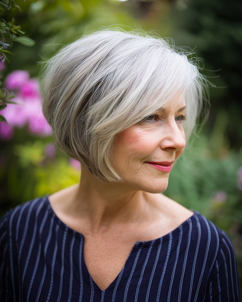 Asymmetrical Cut with Bold Angle
