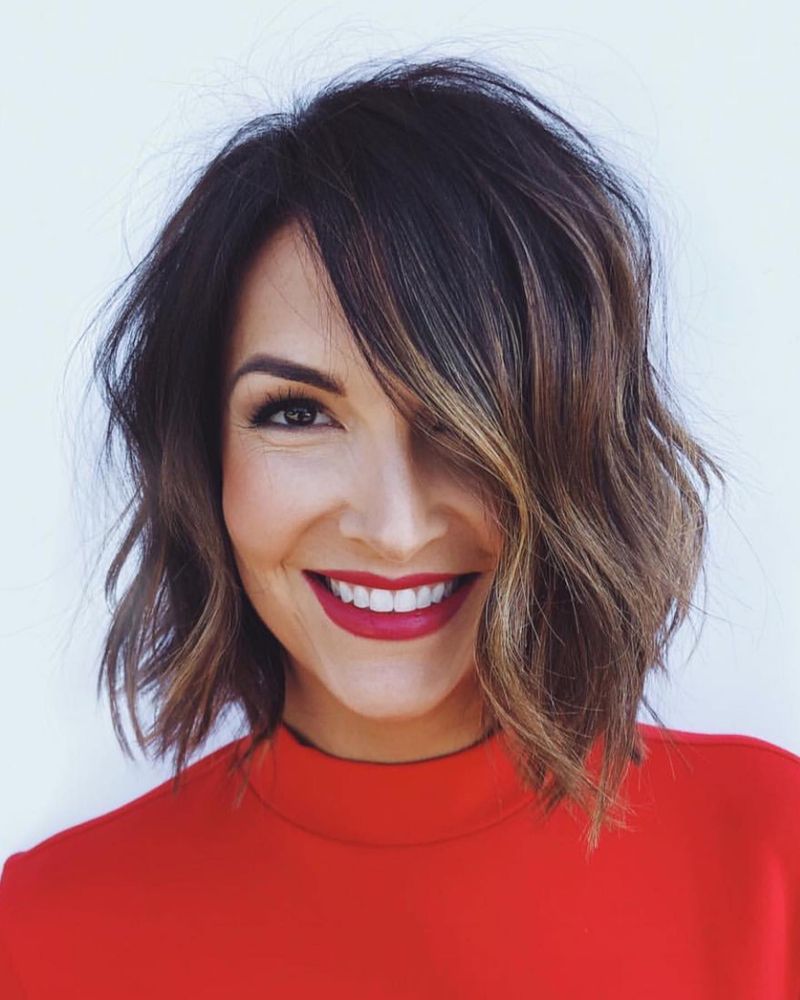 Layered Bob with Blunt Ends