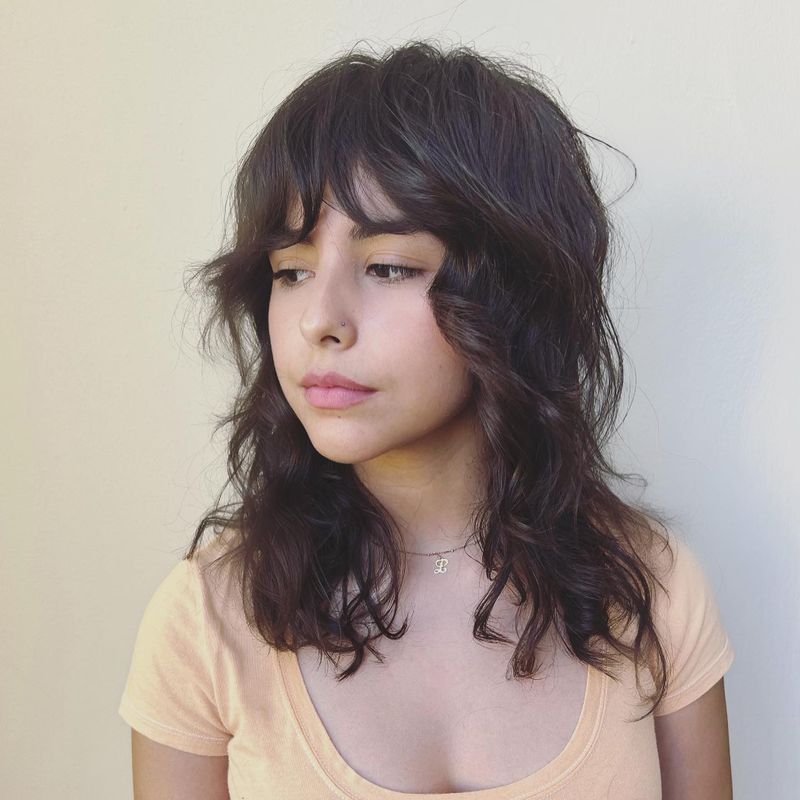 Textured Shag For Thick Hair