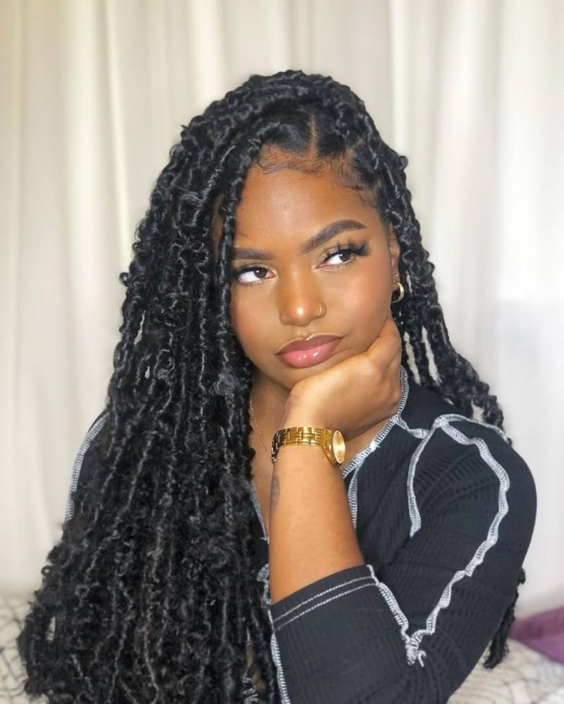 Butterfly Locs with Accent Colors