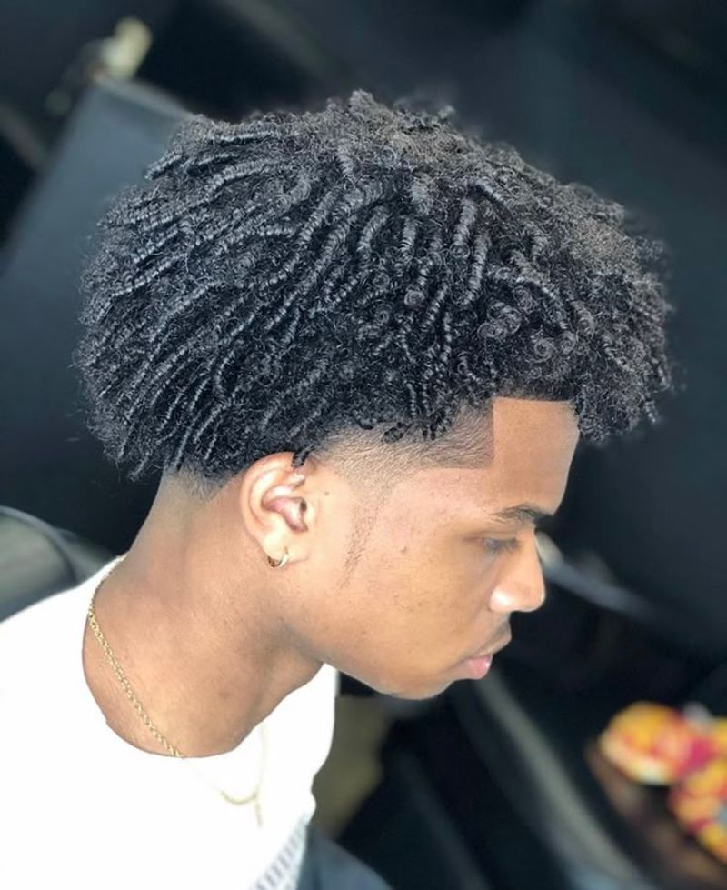 Disconnected Undercut with Coily Top