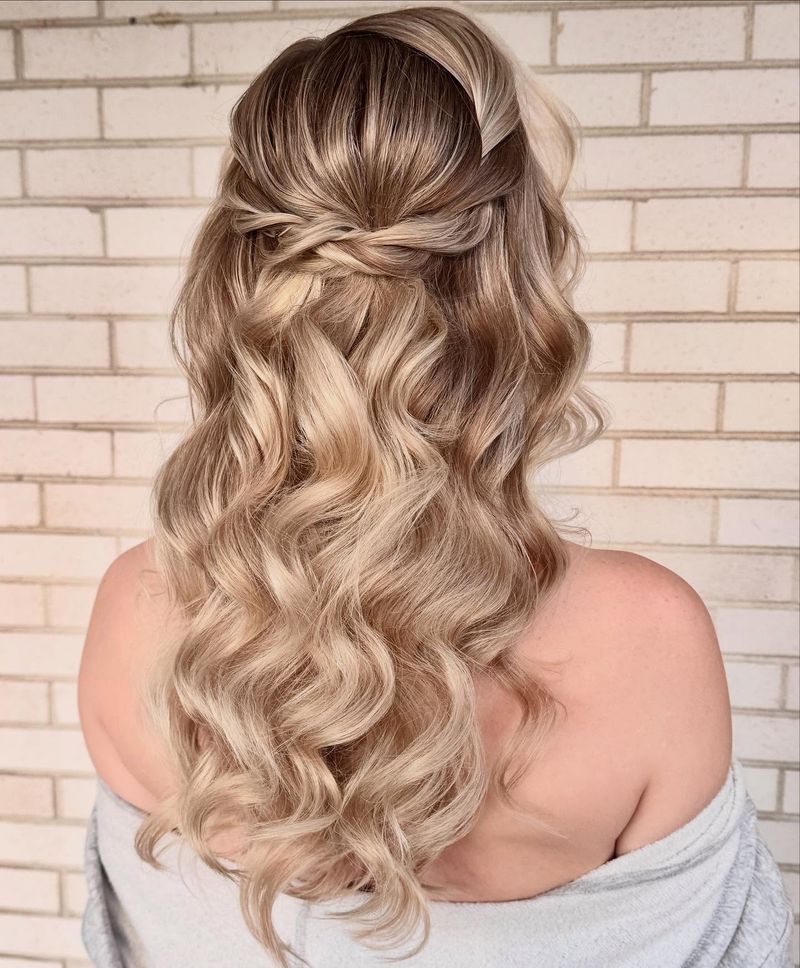 Bridesmaid Half-Up Twist
