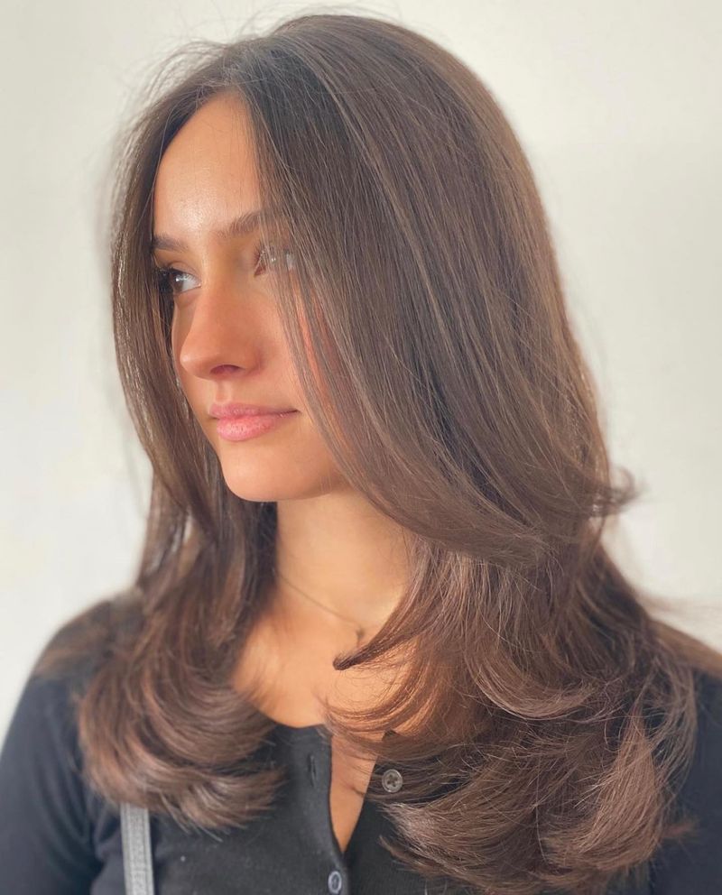 Bouncy Layered Mid-Length Cut