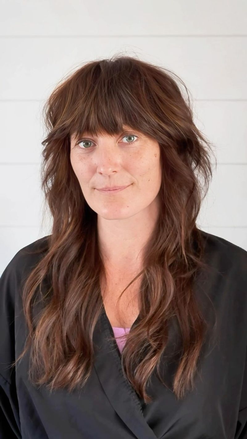 Curved Heavy Bangs