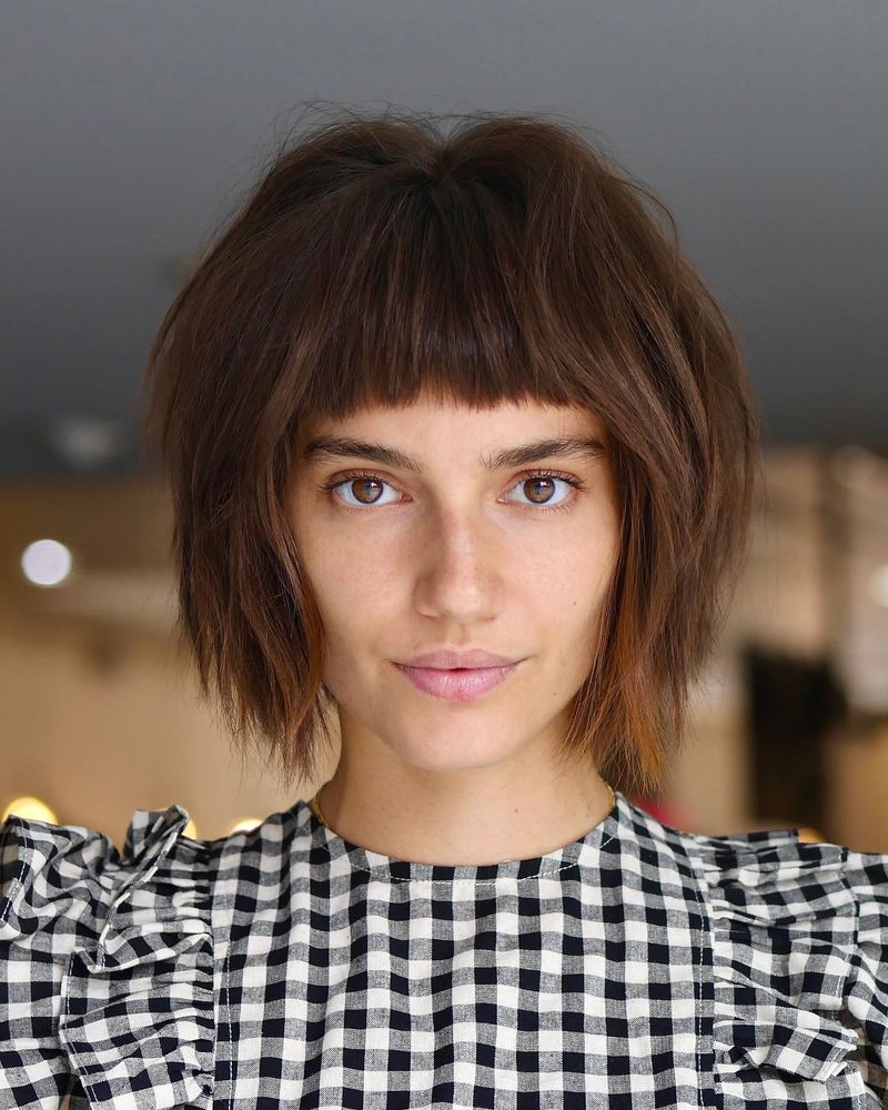 Blunt Bob With Micro-Fringe