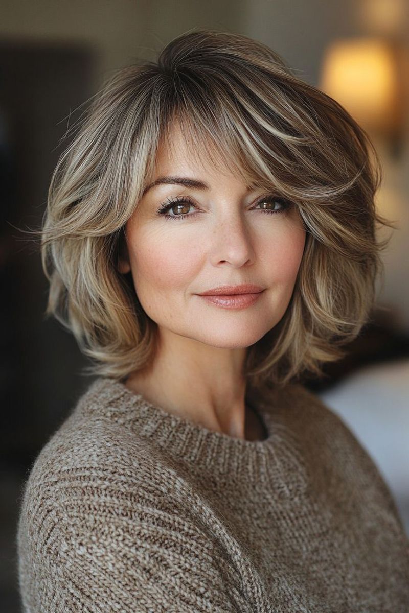 Cowl Neck Sweaters for Layered Bobs
