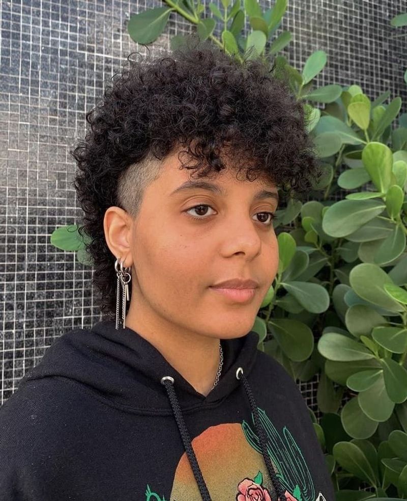 Modern Mullet for Curly Hair