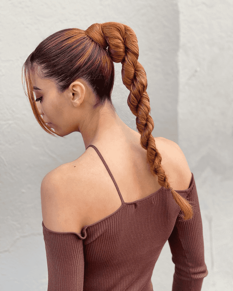 Twisted Rope Braid Ponytail