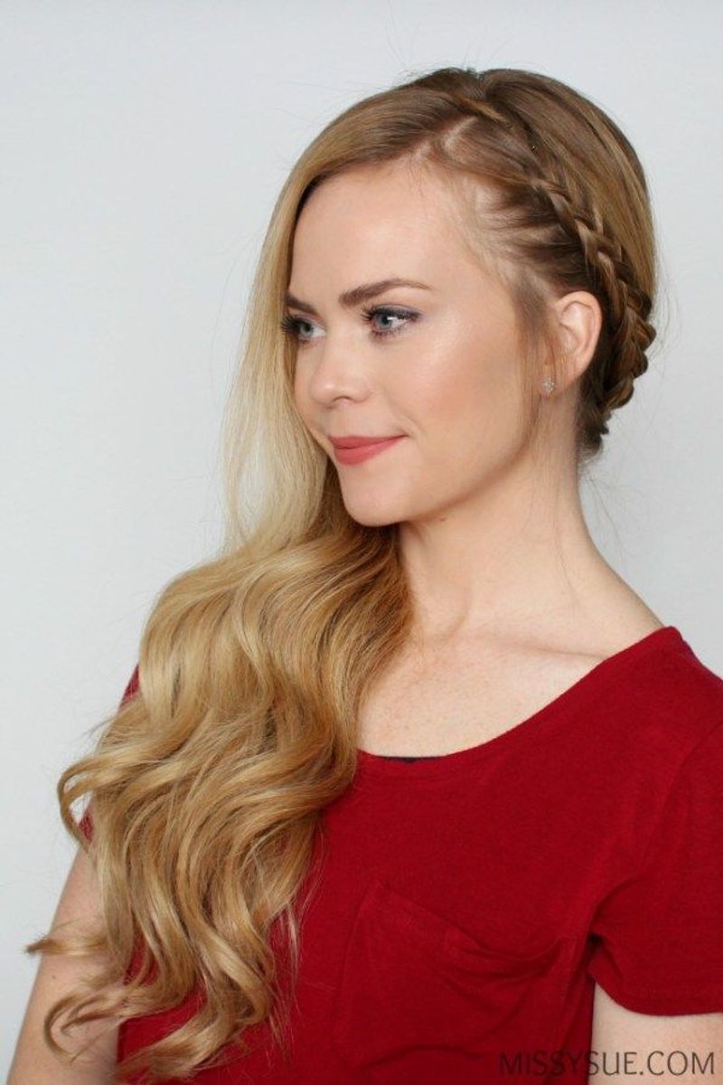 Side-Swept French Braid