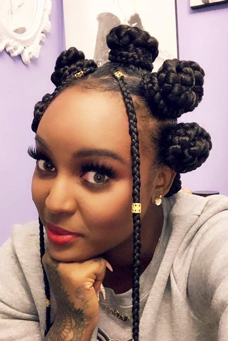 Braided Bantu Knots
