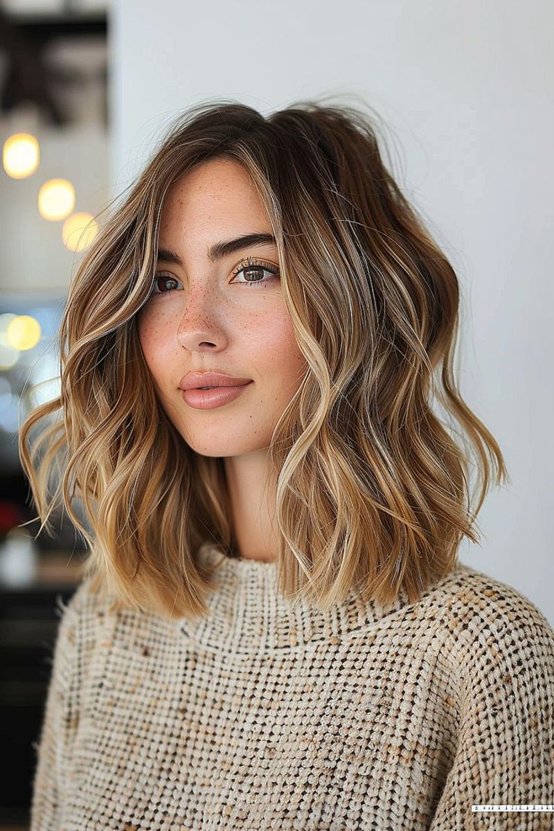 Wavy Collarbone Lob