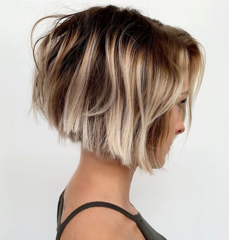 Over-Layered Bob with Feathered Bangs