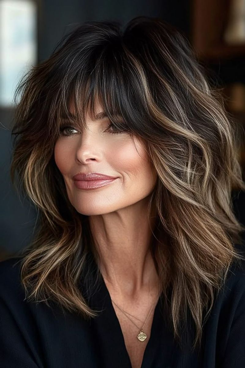 Shoulder-Length Layers with Face-Framing