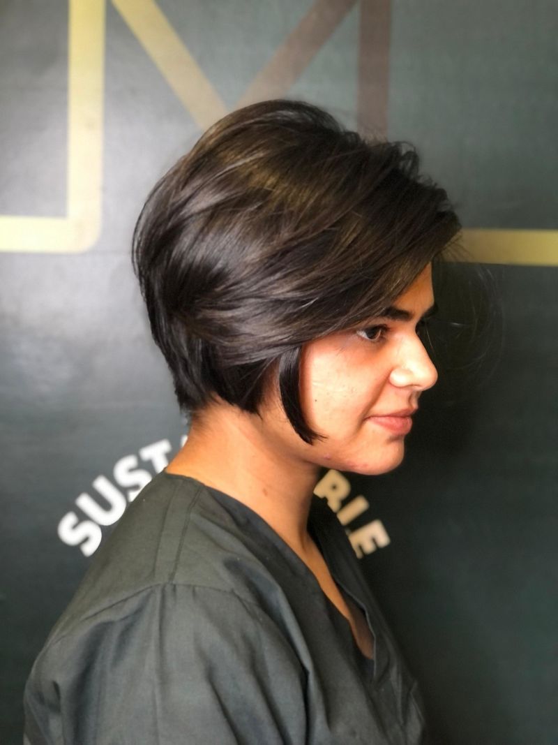 Side-Parted Pixie-Bob Hybrid