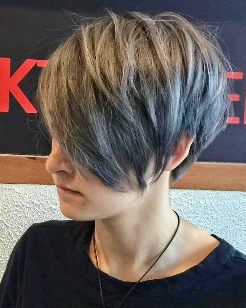 Short Layered Cut with Wispy Ends