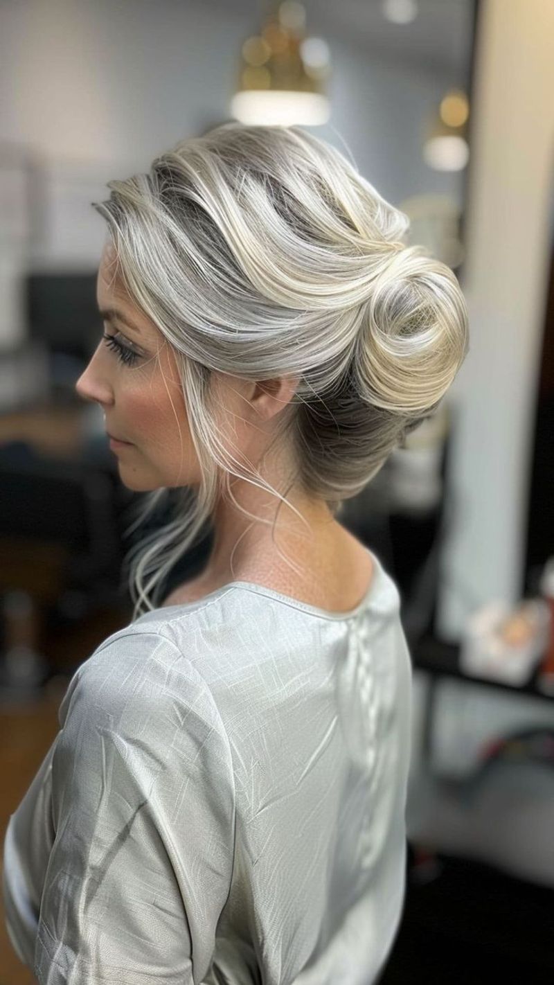 Elegant Gray Chignon