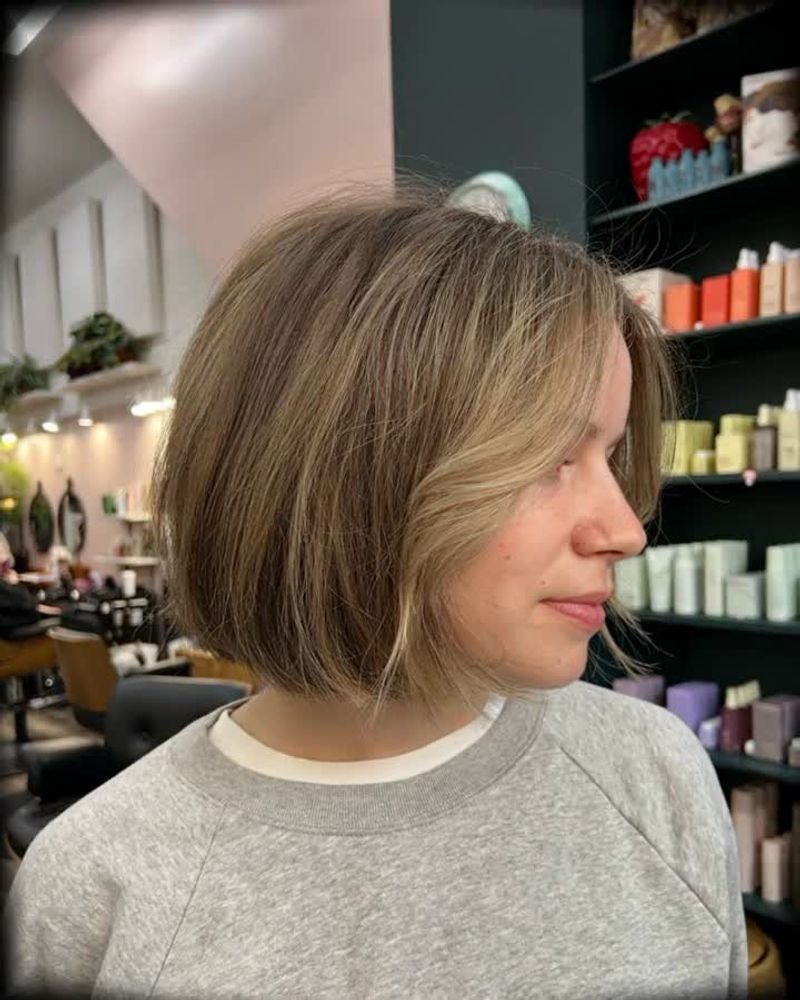 Ash Blonde French Girl Bob