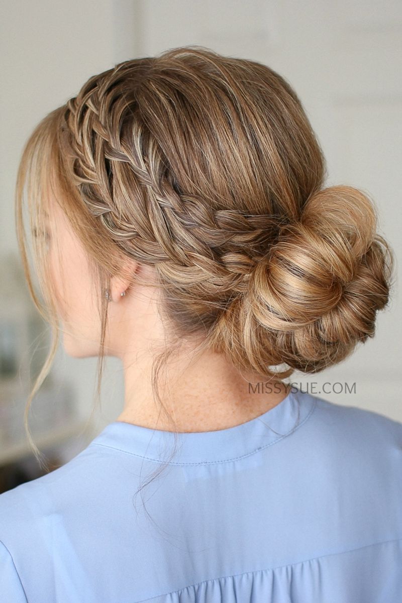 Waterfall Braid to Bun