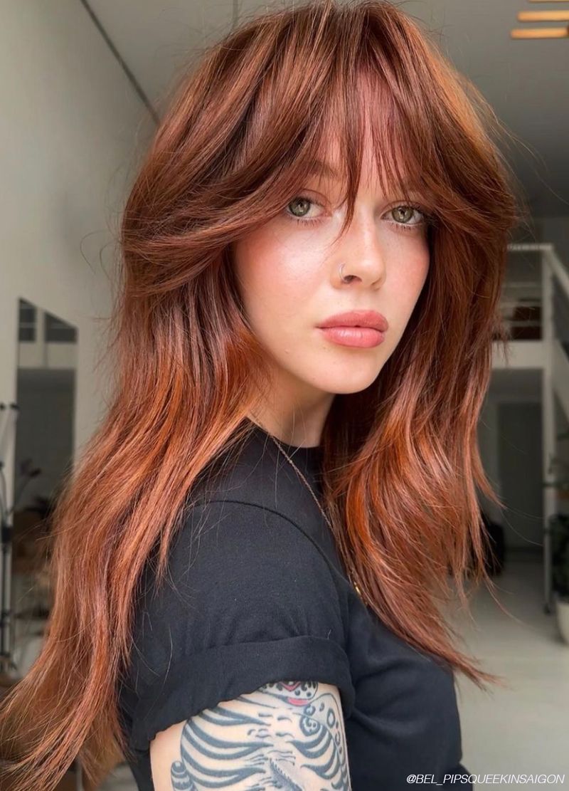 Center-Parted Curtain Bangs