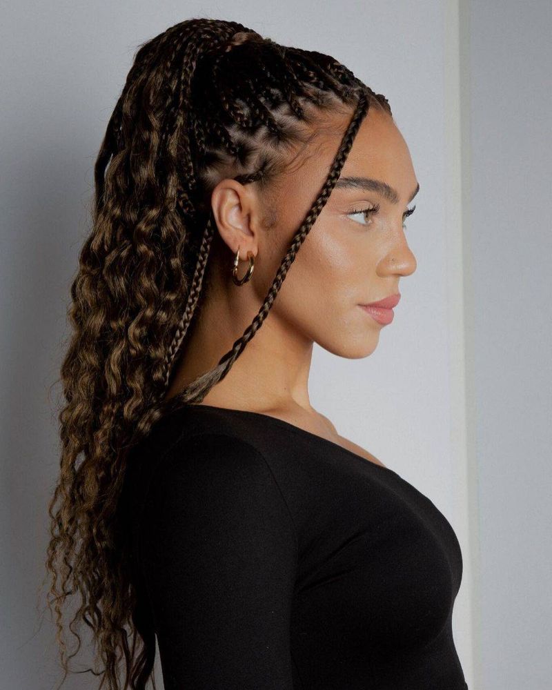 Micro Braid Ponytail