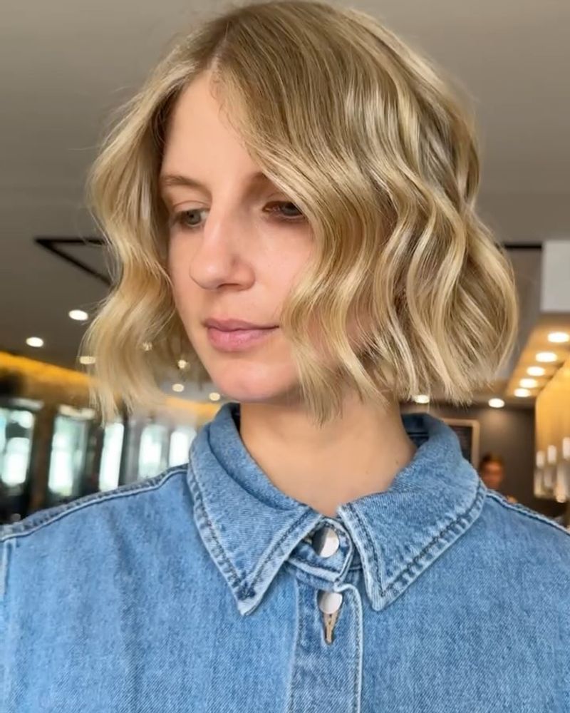 Wavy Bob With Blunt Ends